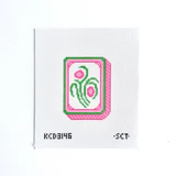 Pink Mahjong Flower Tile