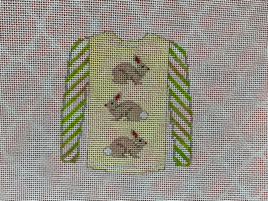 3 Bunnies on Yellow Sweater
