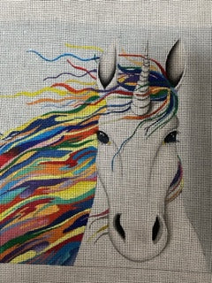 Unicorn with Rainbow Mane