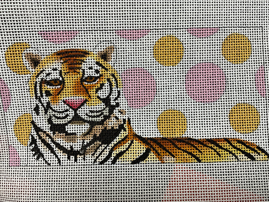 Tiger on Polka Dots