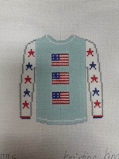 3 Flags on Light Blue