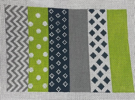 Graphic Green and Blue Clutch