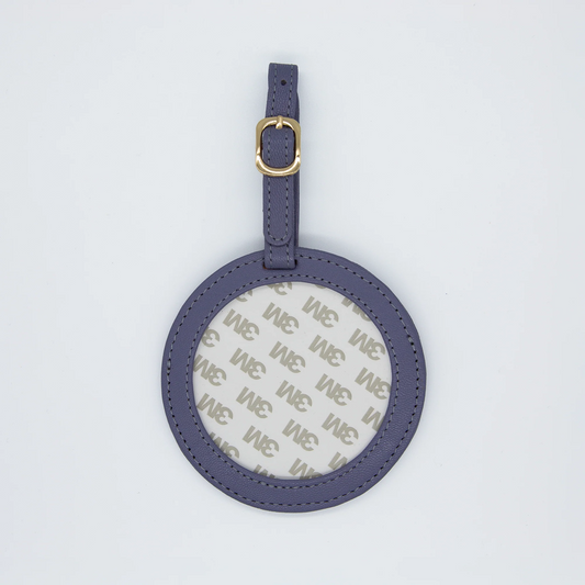 Round Luggage Tag - Blue Granite